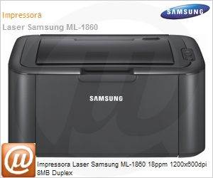 ML-1860/XAZ - Impressora Laser Samsung ML-1860 18ppm 1200x600dpi 8MB Duplex