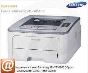 ML-2851ND/XAZ - Impressora Laser Samsung ML-2851ND 30ppm 1200x1200dpi 32MB Rede Duplex