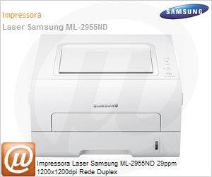 ML-2955ND/XAZ - Impressora Laser Samsung ML-2955ND 29ppm 1200x1200dpi Rede Duplex