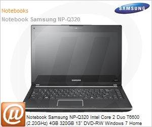 NP-Q320-JAS1BR - Notebook Samsung NP-Q320 Intel Core 2 Duo T6600 (2.20GHz) 4GB 320GB 13" DVD-RW Windows 7 Home Premium Wi-Fi N Bluetooth WebCam HDMI