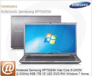NP700Z4A-SD1BR - Notebook Samsung NP700Z4A Intel Core i5-2450M (2.50GHz) 6GB 1TB 15" LED DVD-RW Windows 7 Home Premium 64 Wi-Fi N Bluetooth WebCam HDMI