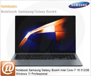 NP754XGJ-KG2BR - Notebook Samsung Galaxy Book4 Intel Core i7 16 512GB Windows 11 Professional