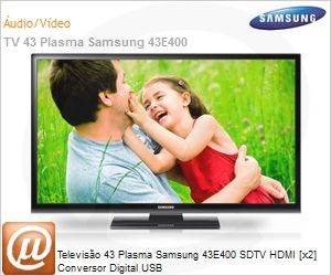 PL43E400U1GXZD - Televiso 43 Plasma Samsung 43E400 SDTV HDMI [x2] Conversor Digital USB
