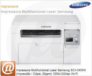 SCX-3405W/XAZ - Impressora Multifuncional Laser Samsung SCX-3405W (Impresso / Cpia: 20ppm) 1200x1200dpi Wi-Fi