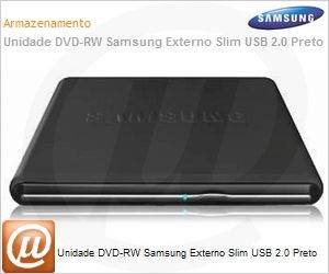 SE-S084D/BRBS - Unidade DVD-RW Samsung Externo Slim USB 2.0 Preto