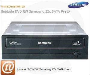 SH-222AB/BRDS - Unidade DVD-RW Samsung 22x SATA Preto