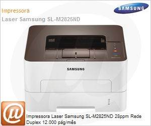 SL-M2825ND/XAB - Impressora Laser Samsung SL-M2825ND 28ppm Rede Duplex 12.000 pg/ms