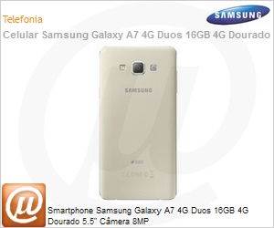 SM-A700FZDQZTO - Smartphone Samsung Galaxy A7 4G Duos 16GB 4G Dourado 5.5" Cmera 8MP
