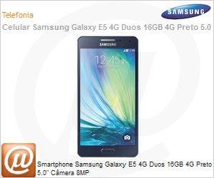 SM-E500MZKDZTO - Smartphone Samsung Galaxy E5 4G Duos 16GB 4G Preto 5.0" Cmera 8MP