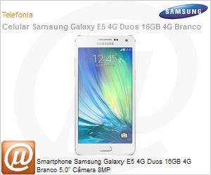 SM-E500MZWDZTO - Smartphone Samsung Galaxy E5 4G Duos 16GB 4G Branco 5.0" Cmera 8MP