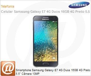 SM-E700MZKDZTO - Smartphone Samsung Galaxy E7 4G Duos 16GB 4G Preto 5.5" Cmera 13MP