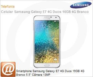 SM-E700MZWDZTO - Smartphone Samsung Galaxy E7 4G Duos 16GB 4G Branco 5.5" Cmera 13MP