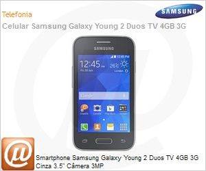 SM-G130BZATZTO - Smartphone Samsung Galaxy Young 2 Duos TV 4GB 3G Cinza 3.5" Cmera 3MP