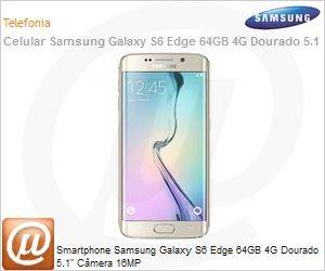 SM-G925IZDEZTO - Smartphone Samsung Galaxy S6 Edge 64GB 4G Dourado 5.1" Cmera 16MP