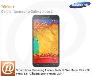 SM-N7502ZKLZTO - Smartphone Samsung Galaxy Note 3 Neo Duos 16GB 3G Preto 5.5" Cmera 8MP Frontal 2MP