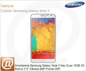 SM-N7502ZWLZTO - Smartphone Samsung Galaxy Note 3 Neo Duos 16GB 3G Branco 5.5" Cmera 8MP Frontal 2MP