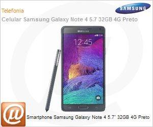 SM-N910CZKEZTO - Smartphone Samsung Galaxy Note 4 5.7" 32GB 4G Preto