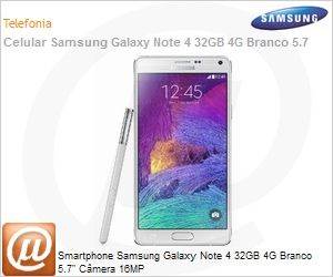 SM-N910CZWEZTO - Smartphone Samsung Galaxy Note 4 32GB 4G Branco 5.7" Cmera 16MP