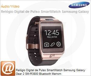 SM-R3800GNAZTO - Relgio Digital de Pulso SmartWatch Samsung Galaxy Gear 2 SM-R3800 Bluetooth Marrom