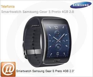SM-R750BZKAZTO - Smartwatch Samsung Gear S Preto 4GB 2.0"