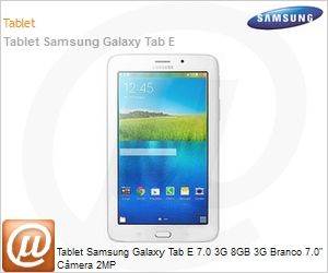 SM-T116BDWPZTO - Tablet Samsung Galaxy Tab E 7.0 3G 8GB 3G Branco 7.0" Cmera 2MP