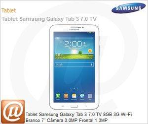 SM-T211MZWPZTO - Tablet Samsung Galaxy Tab 3 7.0 TV 8GB 3G Wi-Fi Branco 7" Cmera 3.0MP Frontal 1.3MP (SM-T211MZWPZTO)