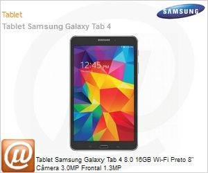 SM-T330NYKAZTO - Tablet Samsung Galaxy Tab 4 8.0 16GB Wi-Fi Preto 8" Cmera 3.0MP Frontal 1.3MP