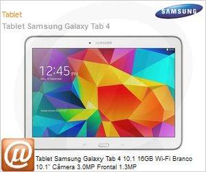 SM-T530NZWAZTO - Tablet Samsung Galaxy Tab 4 10.1 16GB Wi-Fi Branco 10.1" Cmera 3.0MP Frontal 1.3MP