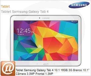SM-T531NZWAZTO - Tablet Samsung Galaxy Tab 4 10.1 16GB 3G Branco 10.1" Cmera 3.0MP Frontal 1.3MP