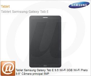 SM-T560NZKAZTO - Tablet Samsung Galaxy Tab E 9.6 Wi-Fi 8GB Wi-Fi Preto 9.6" Cmera principal 5MP