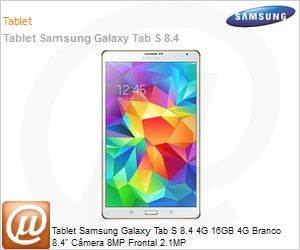 SM-T705MZWAZTO - Tablet Samsung Galaxy Tab S 8.4 4G 16GB 4G Branco 8.4" Cmera 8MP Frontal 2.1MP