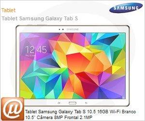 SM-T800NZWAZTO - Tablet Samsung Galaxy Tab S 10.5 16GB Wi-Fi Branco 10.5" Cmera 8MP Frontal 2.1MP