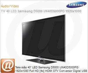 UN40D5000PGXZD - Televiso 40" LED Samsung D5000 UN40D5000PG 1920x1080 Full HD [4x] HDMI DTV Conversor Digital USB 120Hz