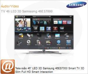 UN46ES7000GXZD - Televiso 46" LED 3D Samsung 46ES7000 Smart TV 3D Slim Full HD Smart Interaction