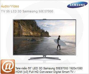 UN55ES7000GXZD - Televiso 55" LED 3D Samsung 55ES7000 1920x1080 HDMI [x3] Full HD Conversor Digital Smart TV / Interaction / Convergence DLNA All Share ConnectShare USB 720Hz Wi-Fi