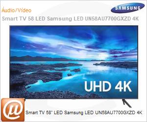 UN58AU7700GXZD - Smart TV 58" LED Samsung LED UN58AU7700GXZD 4K
