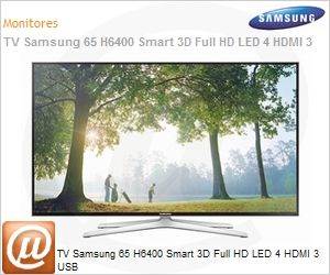 UN65H6400AGXZD - TV Samsung 65 H6400 Smart 3D Full HD LED 4 HDMI 3 USB