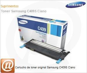 CLT-C409S/XAZ - Cartucho de toner original Samsung C409S Ciano