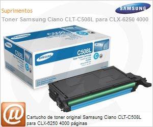 CLT-C508L/SEE - Cartucho de toner original Samsung Ciano CLT-C508L para CLX-6250 4000 pginas