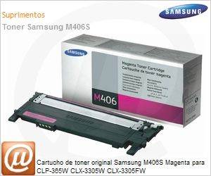 CLT-M406S/XAZ - Cartucho de toner original Samsung M406S Magenta para CLP-365W CLX-3305W CLX-3305FW