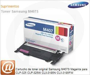 CLT-M407S/XAZ - Cartucho de toner original Samsung M407S Magenta para CLP-325 CLP-325W CLX-3185N CLX-3185FW