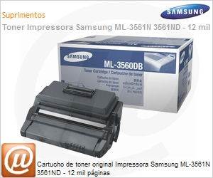 ML-3560DB/SEE - Cartucho de toner original Impressora Samsung ML-3561N 3561ND - 12 mil pginas