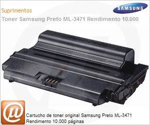 ML-D3470B/XAZ - Cartucho de toner original Samsung Preto ML-3471 Rendimento 10.000 pginas
