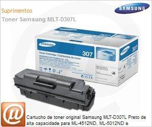 MLT-D307L - Cartucho de toner original Samsung MLT-D307L Preto de alta capacidade para ML-4512ND, ML-5012ND e ML-5017ND (15000 pginas)