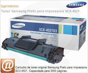 SCX-4521D3/SEE - Cartucho de toner original Samsung Preto para impressora SCX-4521. Capacidade para 3000 pginas.