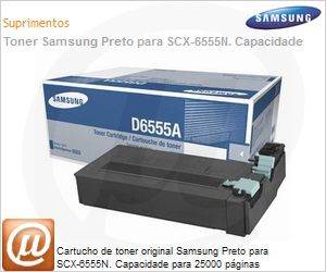 SCX-D6555A/XAA - Cartucho de toner original Samsung Preto para SCX-6555N. Capacidade para 25000 pginas