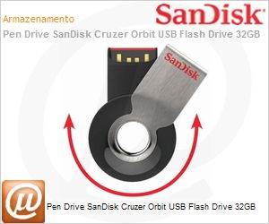 SDCZ58-032G-B35 - Pen Drive SanDisk Cruzer Orbit USB Flash Drive 32GB