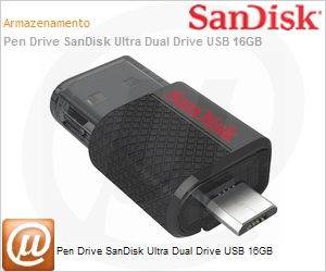 SDDD-016G-L46 - Pen Drive SanDisk Ultra Dual Drive USB 16GB
