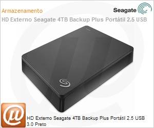 1K9AAC-570 - HD Externo Seagate 4TB Backup Plus Porttil 2.5 USB 3.0 Preto