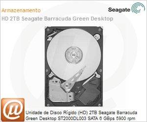 ST2000DL003 - Unidade de Disco Rgido (HD) 2TB Seagate Barracuda Green Desktop ST2000DL003 SATA 6 GBps 5900 rpm 64MB